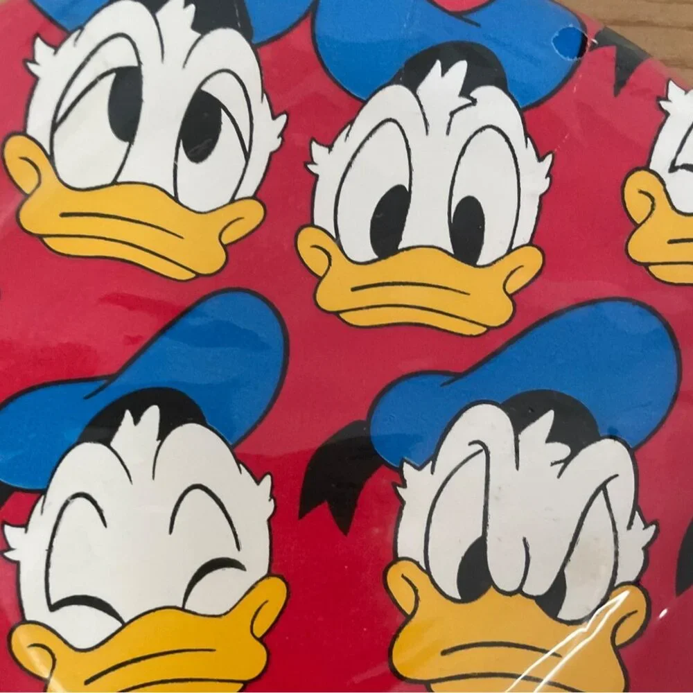 Vtg Gibson Disney Donald Duck Deep Dish Birthday Party Plates 7 Inch Set 8 1980s